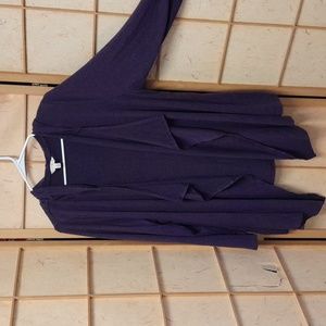Terra and Sky purple cardigan with hoodie size 0X (14w)